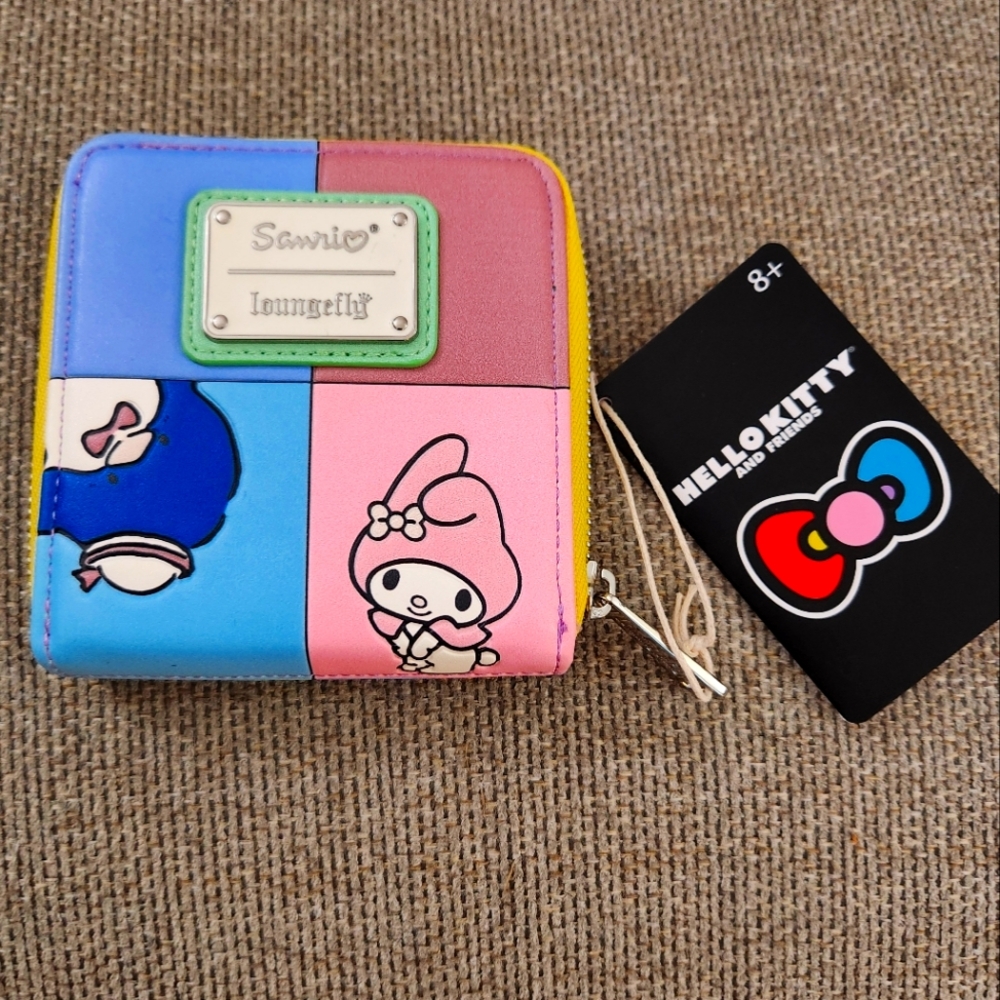 Loungefly Blue and Pink Sanrio Character Bag